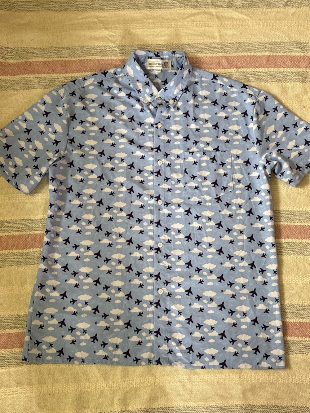 Sporty’s Wright Bros. Collection Button Down Casual Mens Shirt Size Medium